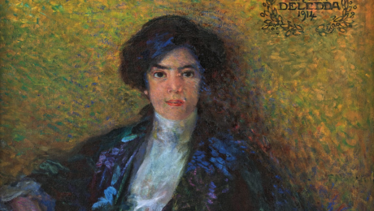 Grazia Deledda (Detall d'un retrat de Plinio Novellini de 1914). Plinio Novellini