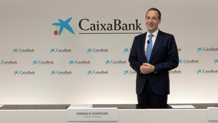 Gonzalo Gortázar, poc abans de presnetar els resultats de CaixaBank en 2025.