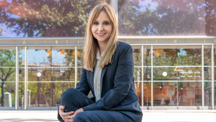 La directora de l'IVAM Blanca de la Torre. Juan García