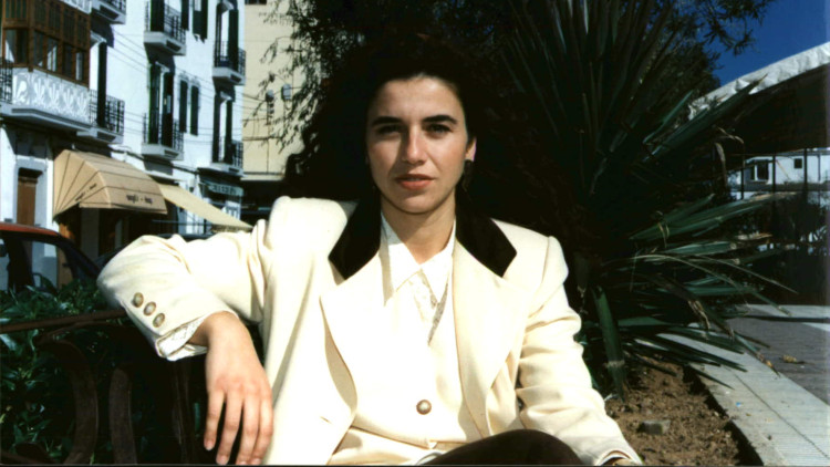Pilar Costa en una foto durant la campanya de 1996 al Senat (Foto Vicent Marí)