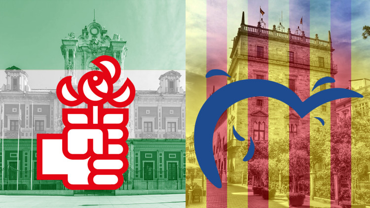 Els socialistes van perdre la Junta i no tenen expectativa de recuperar-la, però la dreta sí que ha retornat a la Generalitat.. Disseny de Toni Payà