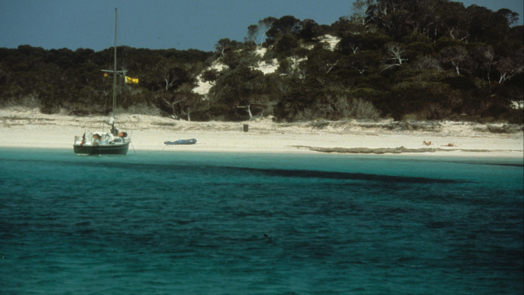 Imatge de la platja d'Es Trenc dels anys vuitanta