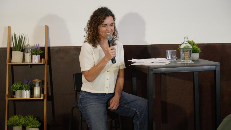 Rosario Sánchez, durant la seva presentació (Foto PSIB-PSOE)