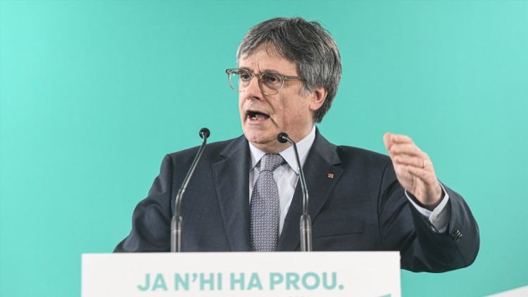 L'exiliat Carles Puigdemont, referent de Junts per Catalunya| Europa Press