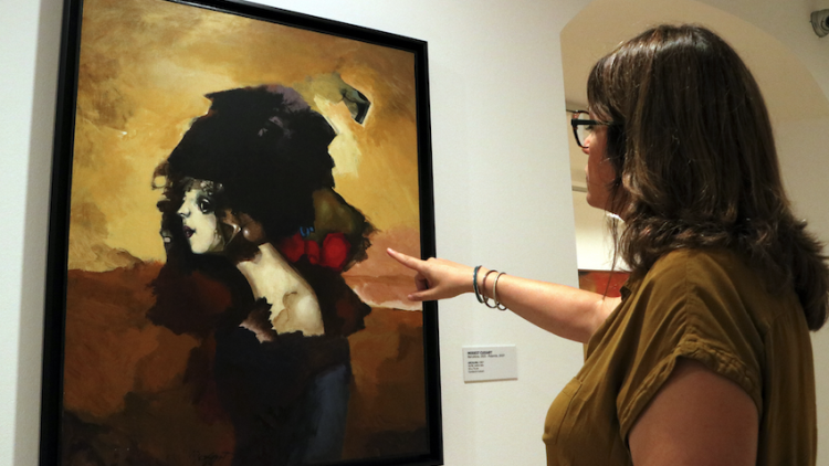 Una obra de Cuixart a l’Espai Carmen Thyssen de Sant Feliu de Guíxols. ACN