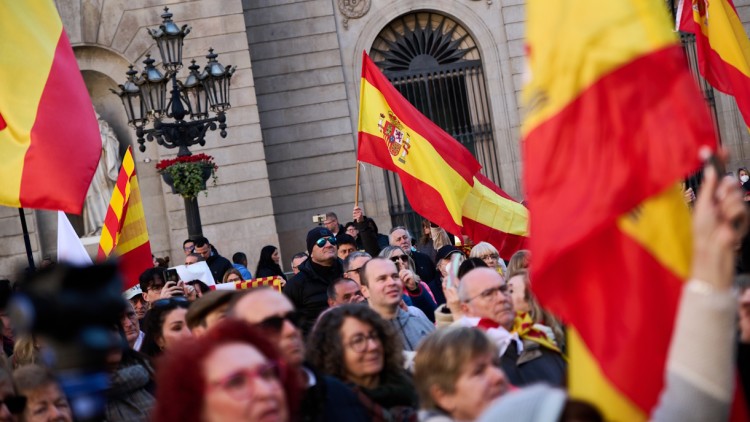 Estampa d'una concentració espanyolista| Europa Press