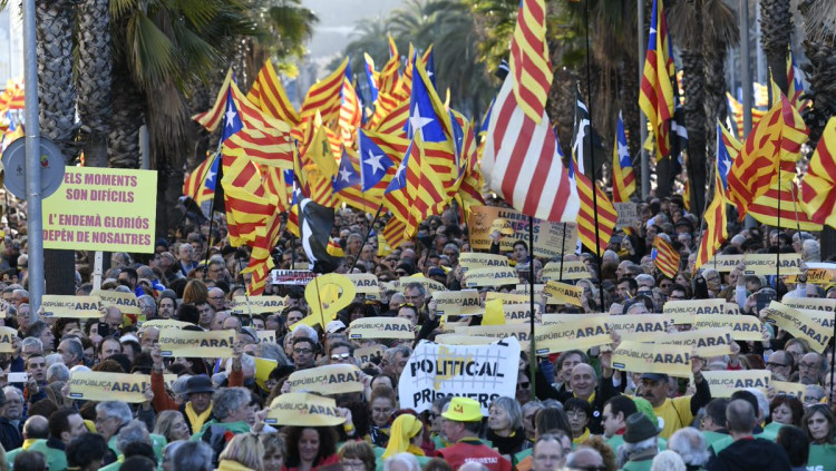 Imatge de la manifestació d'aquest diumenge de l'ANC| ANC
