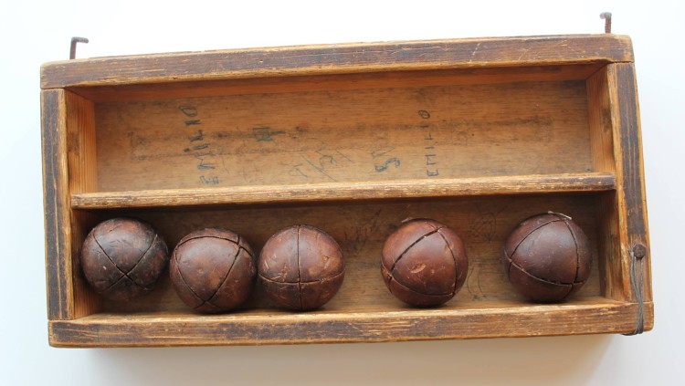 Pilotes de vaqueta. Museu de la Pilota