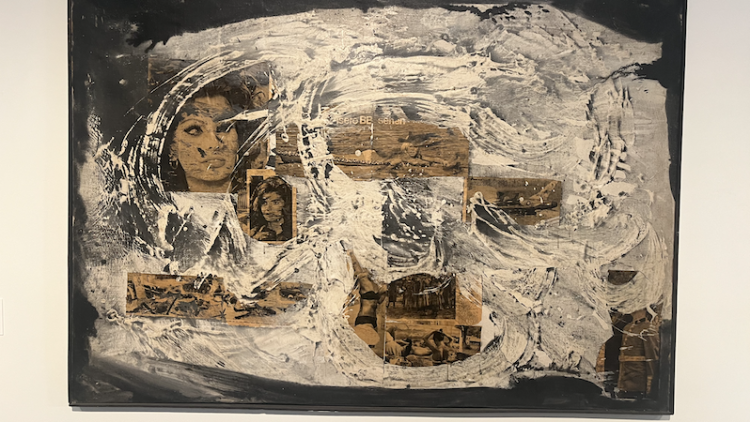 Un collage de Romà Vallès als Espais Volart. ÀLEX MILIAN