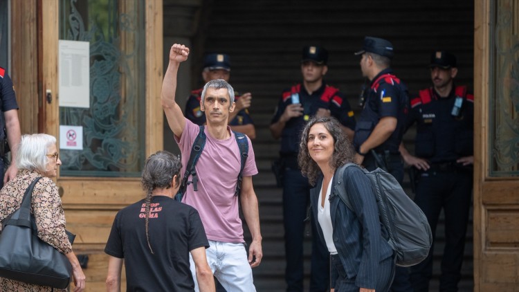 La víctima Roger Español, a l'entrada dels jutjats| Europa Press