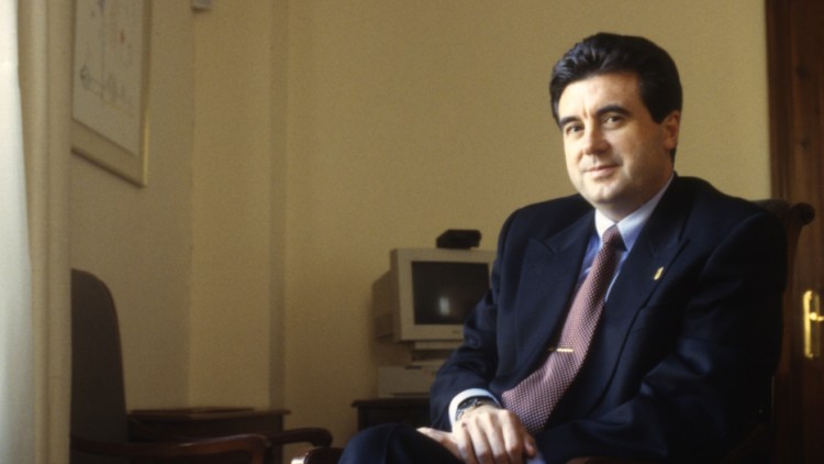 Jaume Matas en una entrevista amb El Temps als anys noranta (foto Joan Celià)
