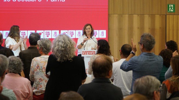 Francina Armengol durant el consell polític que la va proclamar candidata al Congrés (Foto PSIB-PSOE)