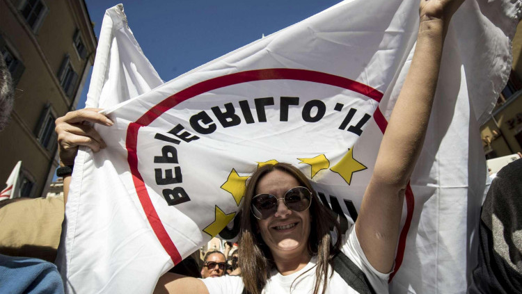 Una simpatitzant del M5S