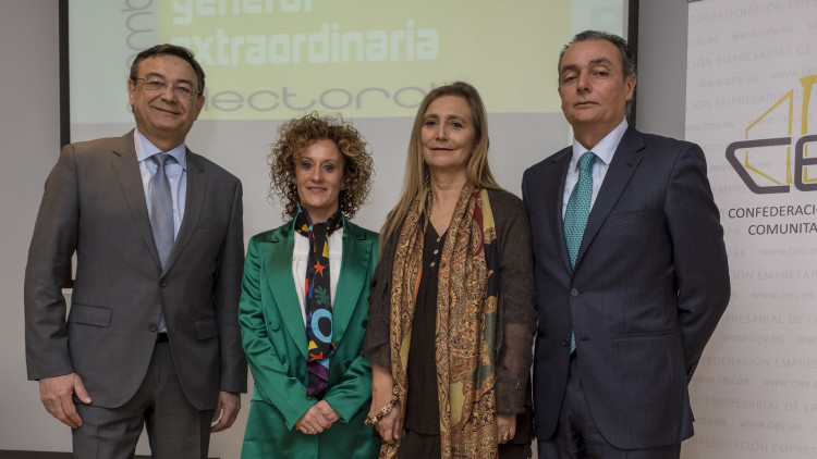 D'esquerra a dreta, Sebastià Pla, Rosana Peral, Eva Blasco i Salvador Navarro