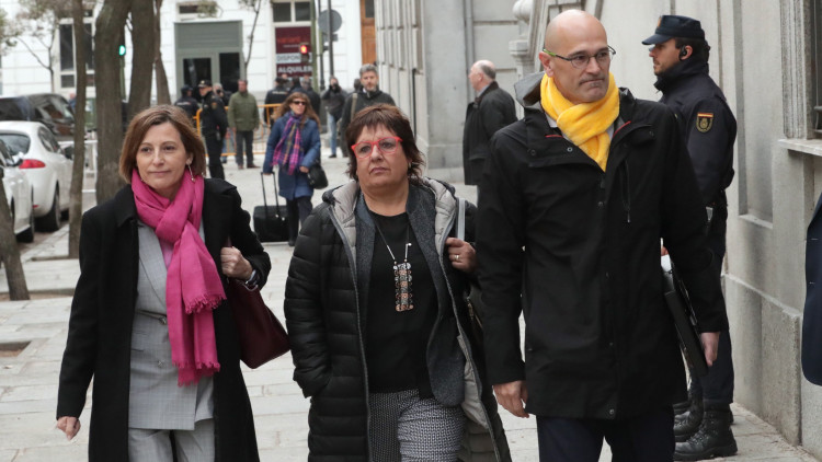 Forcadell, Romeva i Bassa entrant al Tribunal Suprem. EFE
