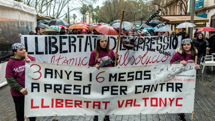 Manifestació per Valtonyc a Palma. Efe