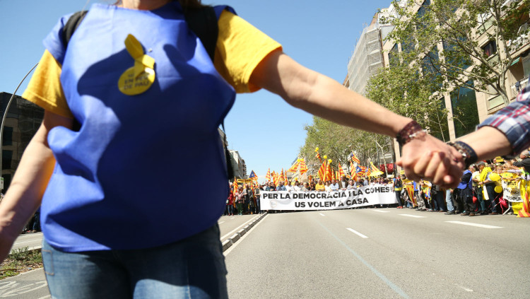 Imatge de la manifestació del passat 15 d'abril
