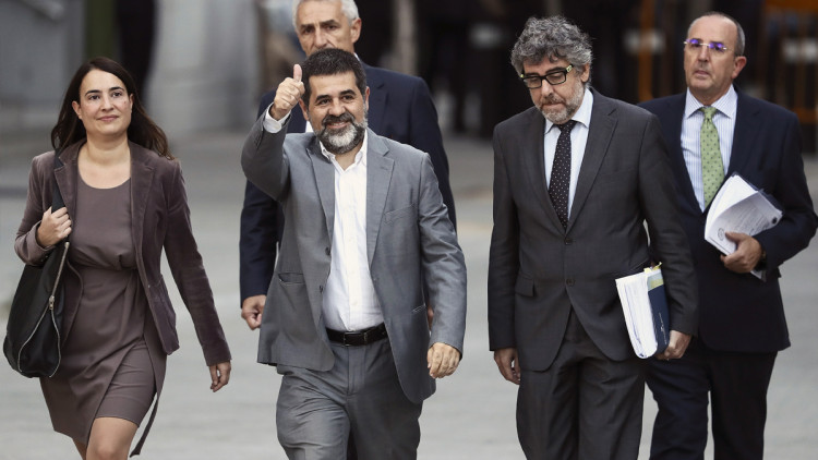Jordi Sànchez en la seua entrada al jutjat. Efe
