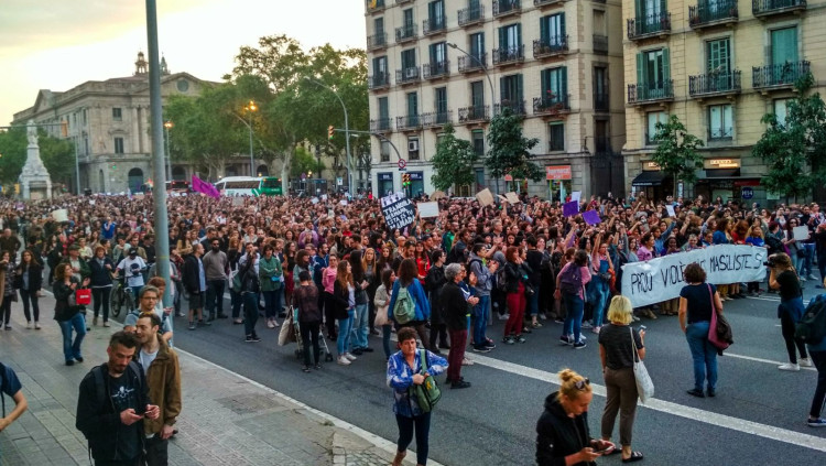 Imatge de la manifestació a Barcelona