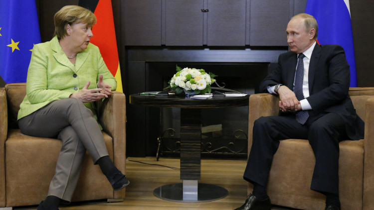 Angela Merkel i Vladímir Putin