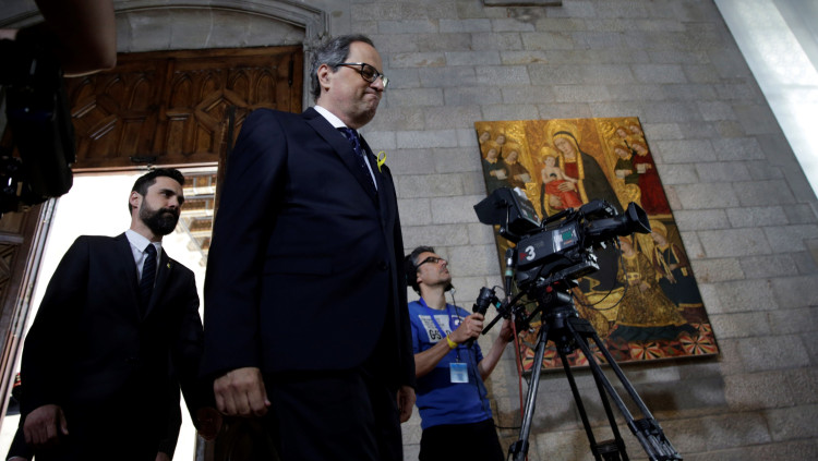 Quim Torra i Roger Torrent a la presa de possessió. Efe