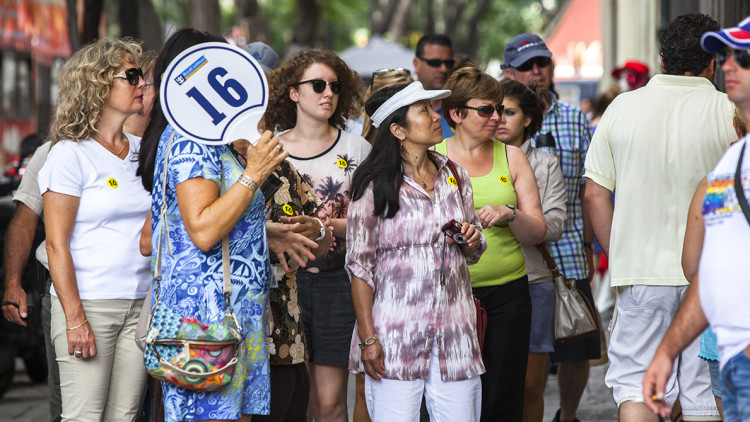 Turistes a València