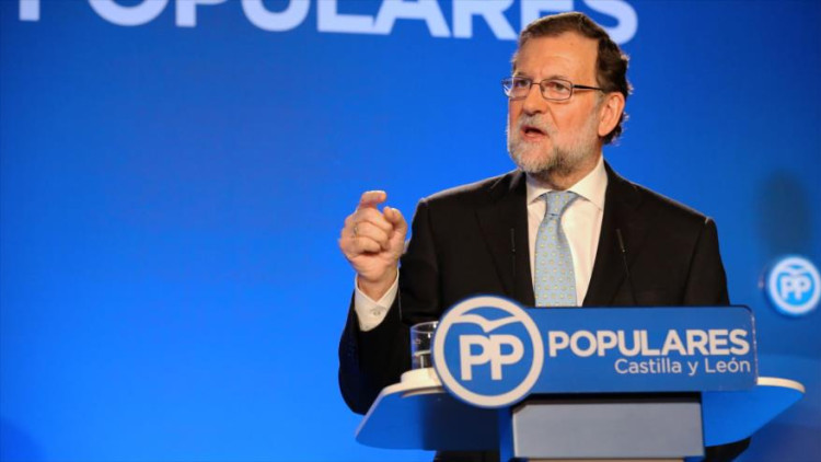 Mariano Rajoy durant un acte del PP