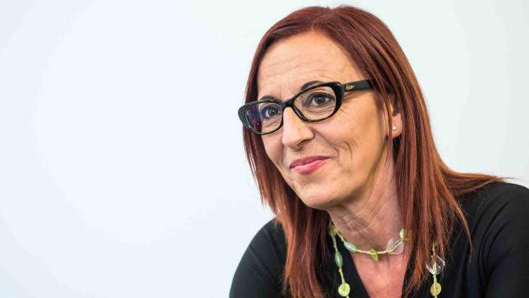 Maria Josep Amigó, vicepresidenta de la Diputació de València, durant l'entrevista.. Eva Máñez