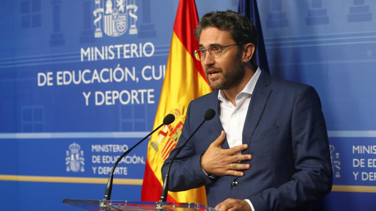 Màxim Huerta en la roda de premsa en què ha dimitit com a ministre de Cultura. Efe