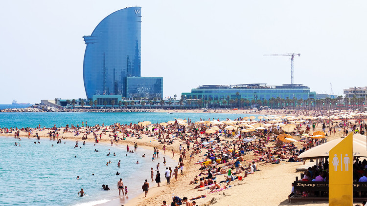 Imatge de la platja de la Barceloneta