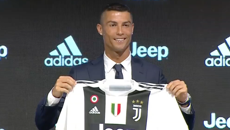 Cristiano Ronaldo en la seua presentació com a nou jugador de la Juventus| Youtube