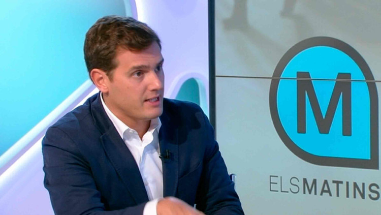 Imatge d'Albert Rivera, líder de Ciutadans, a TV3| EL TEMPS