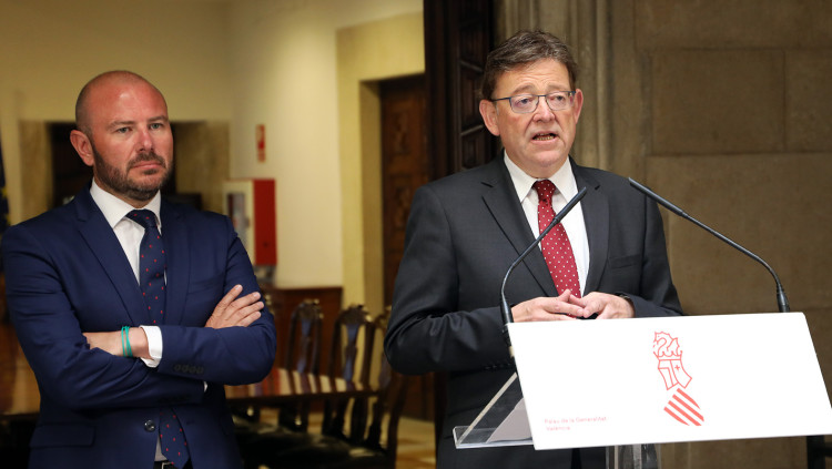 El president de la Diputació de València, Toni Gaspar, i el cap del Consell Ximo Puig| Generalitat Valenciana