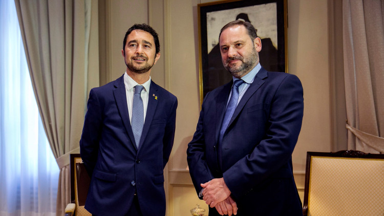 Damià Calvet i José Luís Ábalos en una imatge d'arxiu. Efe / Arxiu