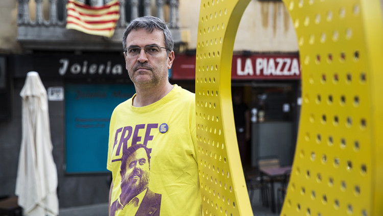 Francesc Riera, cunyat de la muller d'Oriol Junqueras i un dels portaveus familiars. Ariana Nalda