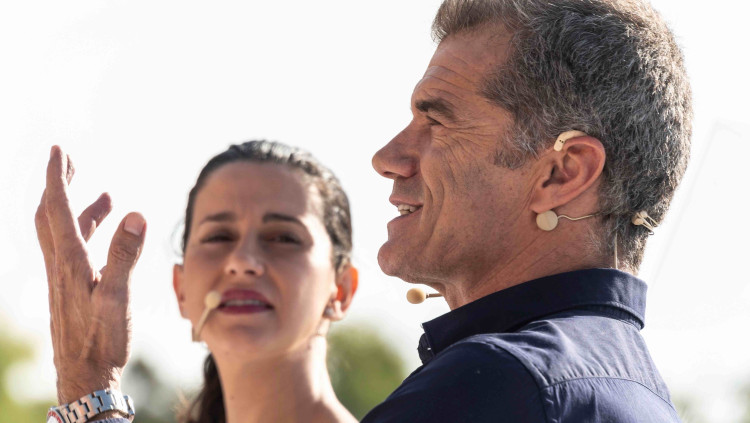 Inés Arrimadas i Toni Cantó intervenen a l'acte "Stop barreres lingüístiques" que Ciutadans va organitzar el setembre passat a Palma.. EFE