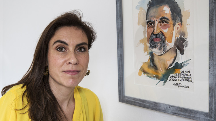 Txell Bonet, companya de Jordi Cuixart. Ariana Nalda