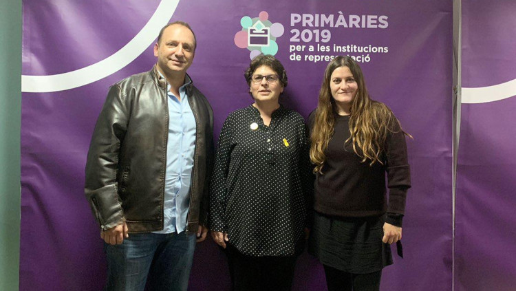 D'esquerra a dreta, Rubén Martínez Dalmau, Àngels Varó i María Giménez, en un dels debats que han mantingut amb motiu de les primàries valencianes de Podem.
