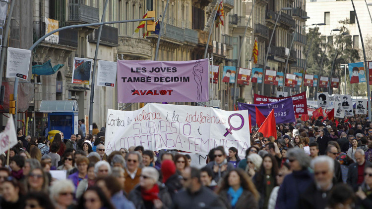 Manifestació feminista a Barcelona. Efe / Arxiu