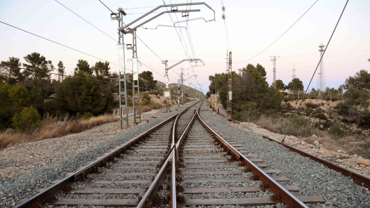 Punt entre Castelló i Vandellós en què la via doble esdevé única. Prats i Camps