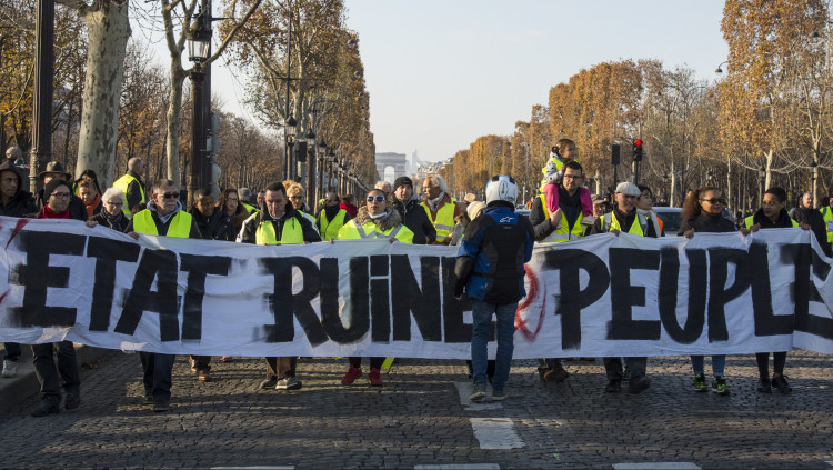 Manifestació a França de les armilles grogues. Efe