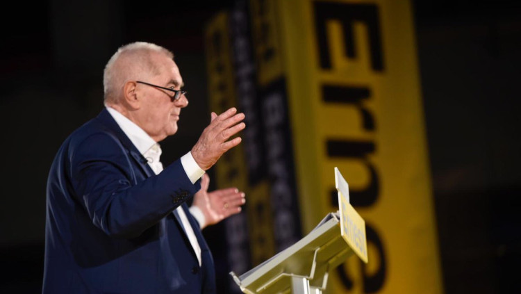 Ernest Maragall a l'acte en què es presentava com a alcaldable de Barcelona. Twitter Esquerra Republicana / @Esquerra_ERC