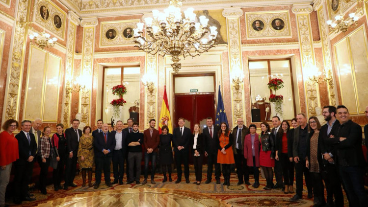 Foto que mostra el consens polític valencià sobre la reforma de l'Estatut