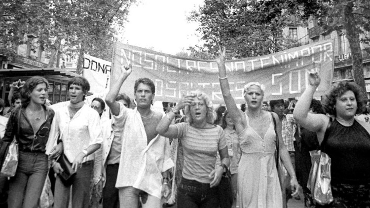 Obertura de la manifestació de 1977. FAGC