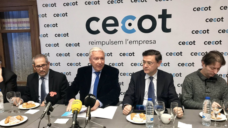 Antoni Abad compareix davant els mitjans. Cecot