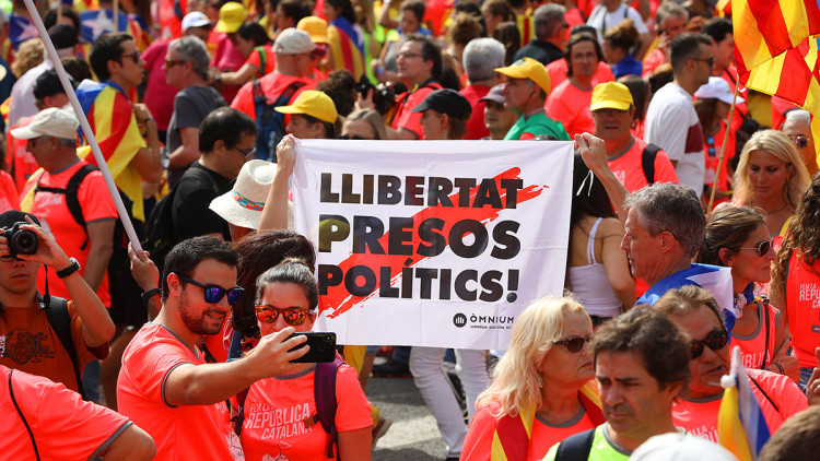Imatge de la manifestació de la diada de 2018
