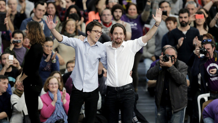 Íñigo Errejón i Pablo Iglesias presenten la candidatura al Congrés d'Unidos Podemos a València el 2015. Arxiu EFE
