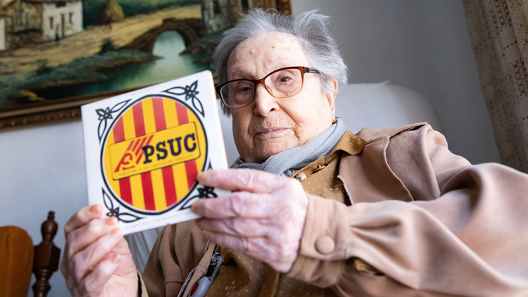 Teresa Cortina, veterana militant del PSUC. Robert Ramos