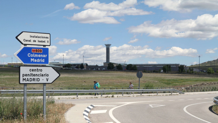 Carretera d'arribada a la presó de Soto del Real. Efe
