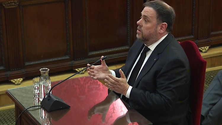Oriol Junqueras declara davant del jutge al Tribunal Suprem. Efe